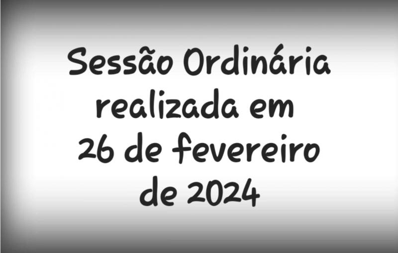SESSÃO ORDINÁRIA